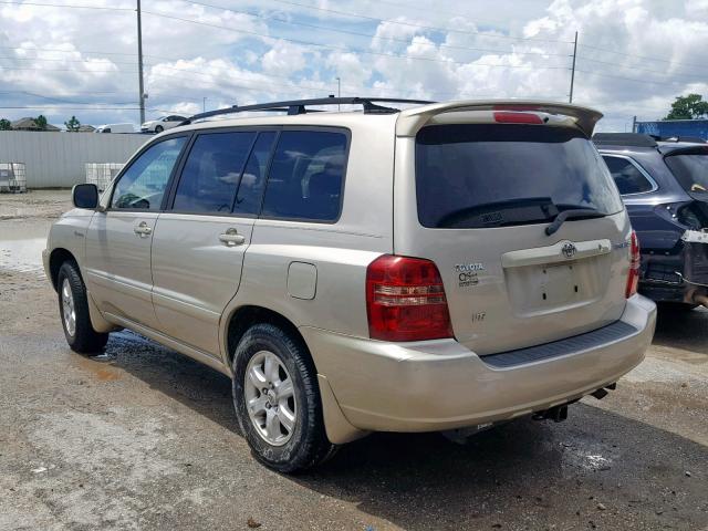 JTEGF21A420046252 - 2002 TOYOTA HIGHLANDER GRAY photo 3