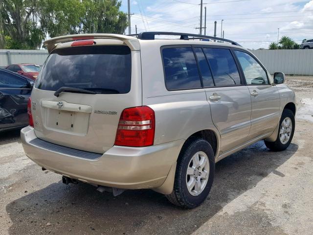 JTEGF21A420046252 - 2002 TOYOTA HIGHLANDER GRAY photo 4