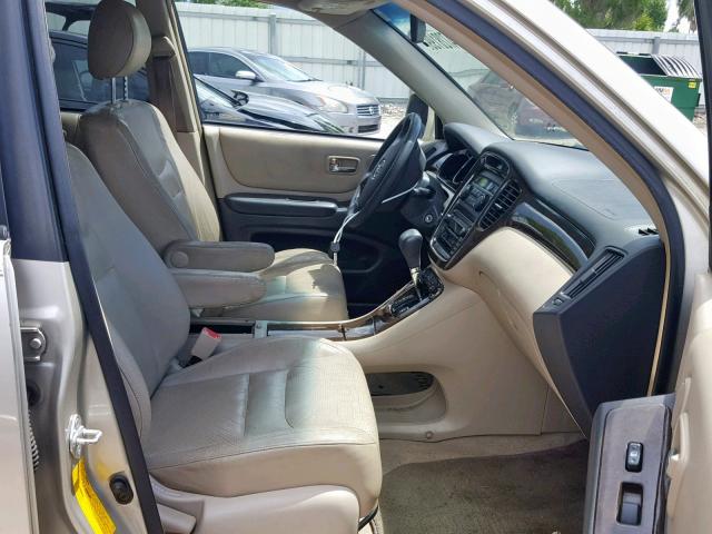 JTEGF21A420046252 - 2002 TOYOTA HIGHLANDER GRAY photo 5