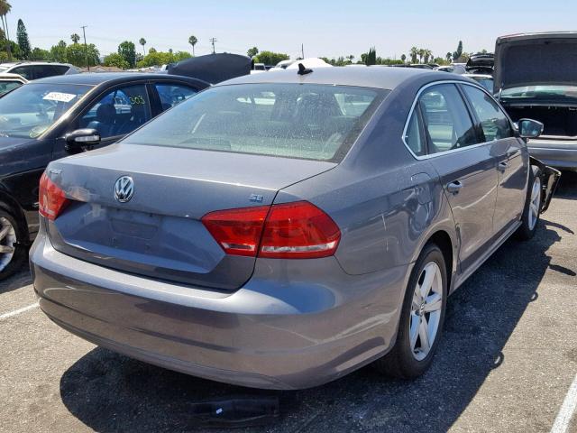 1VWBP7A31DC106237 - 2013 VOLKSWAGEN PASSAT SE GRAY photo 4