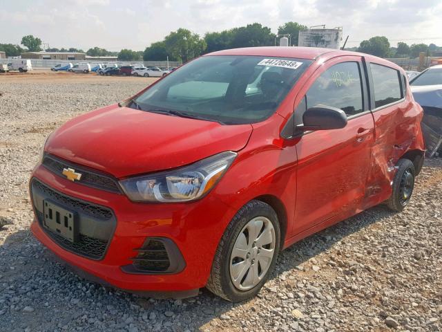 KL8CB6SA8GC539693 - 2016 CHEVROLET SPARK LS RED photo 2