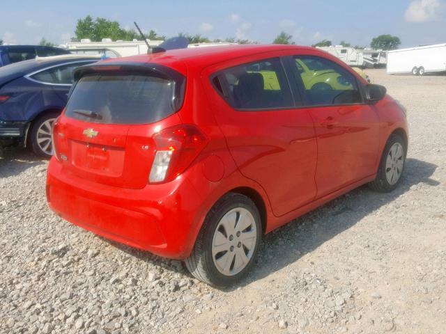 KL8CB6SA8GC539693 - 2016 CHEVROLET SPARK LS RED photo 4