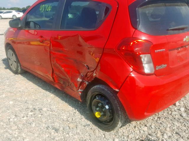 KL8CB6SA8GC539693 - 2016 CHEVROLET SPARK LS RED photo 9