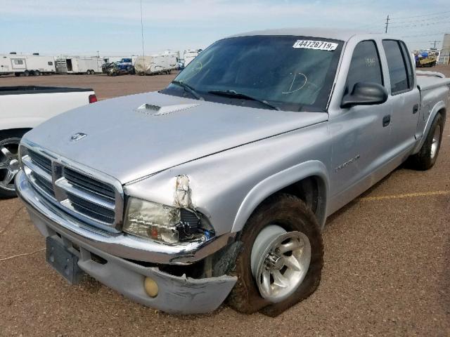 1B7HL48N62S642618 - 2002 DODGE DAKOTA QUA SILVER photo 2