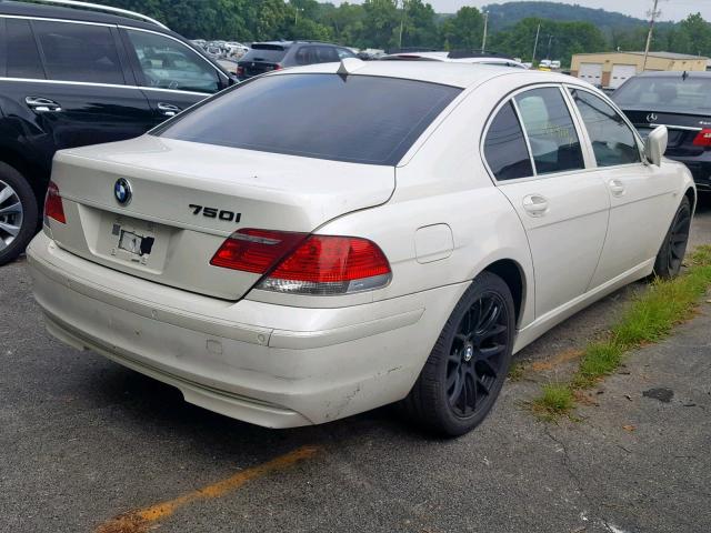 WBAHL83566DT06943 - 2006 BMW 750 I WHITE photo 4