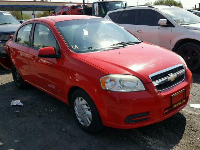 KL1TD5DE8AB114345 - 2010 CHEVROLET AVEO LS RED photo 1