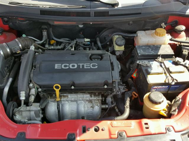 KL1TD5DE8AB114345 - 2010 CHEVROLET AVEO LS RED photo 7