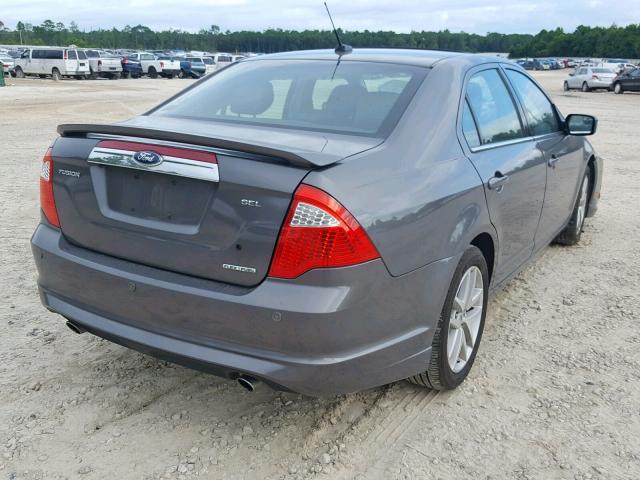 3FAHP0JG6CR254204 - 2012 FORD FUSION SEL CHARCOAL photo 4