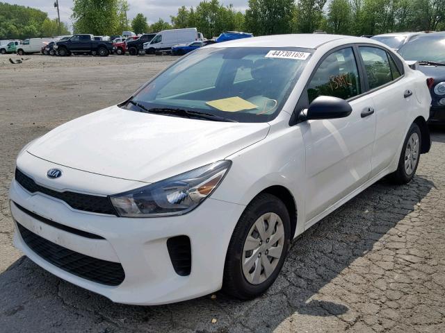 3KPA24AB1JE063784 - 2018 KIA RIO LX WHITE photo 2