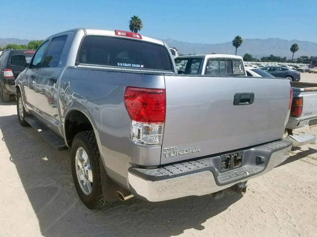 5TFEY5F11AX082163 - 2010 TOYOTA TUNDRA CRE SILVER photo 3