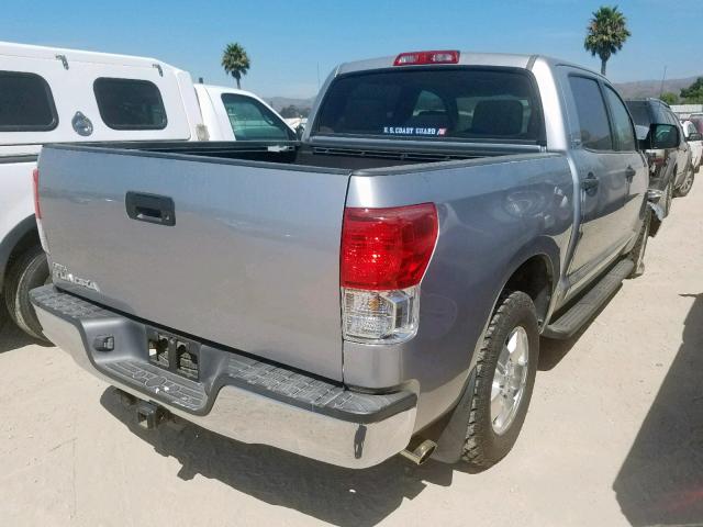 5TFEY5F11AX082163 - 2010 TOYOTA TUNDRA CRE SILVER photo 4