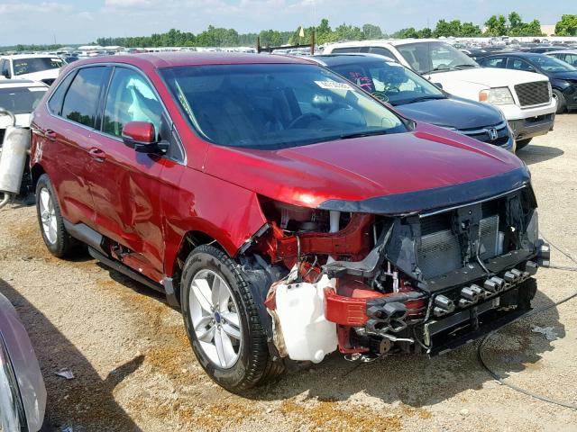 2FMTK3J8XFBB85528 - 2015 FORD EDGE SEL MAROON photo 1