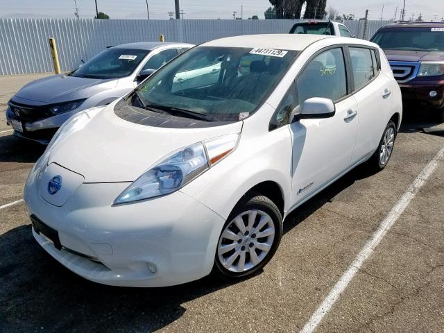 1N4AZ0CP3EC339480 - 2014 NISSAN LEAF S WHITE photo 2