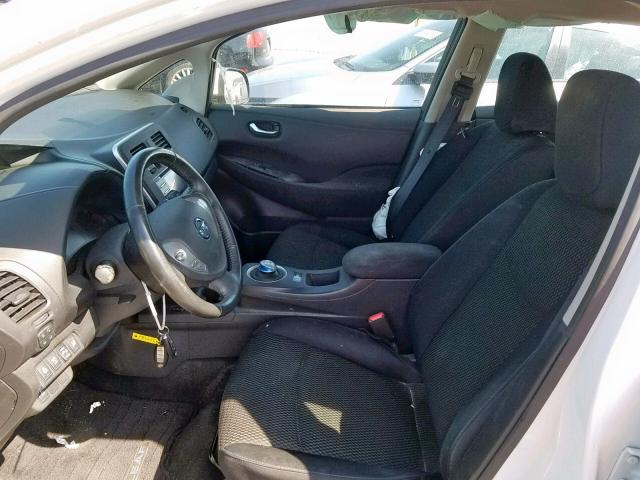 1N4AZ0CP3EC339480 - 2014 NISSAN LEAF S WHITE photo 5