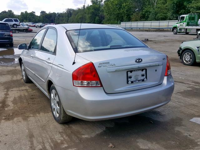 KNAFE222995643207 - 2009 KIA SPECTRA EX SILVER photo 3