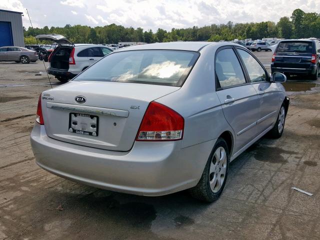 KNAFE222995643207 - 2009 KIA SPECTRA EX SILVER photo 4