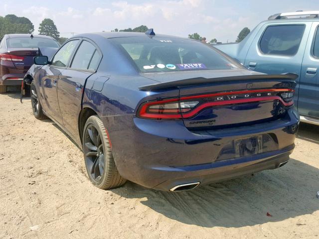 2C3CDXHG3GH179771 - 2016 DODGE CHARGER SX BLUE photo 3