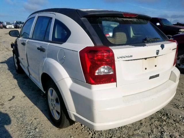 1B3HB28A79D172765 - 2009 DODGE CALIBER SE WHITE photo 3