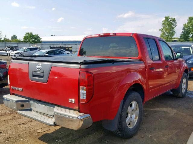 1N6AD07U46C459487 - 2006 NISSAN FRONTIER C RED photo 4