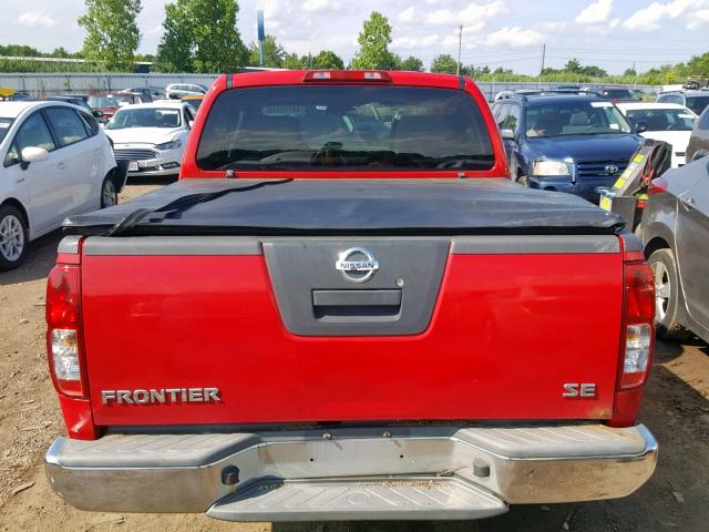 1N6AD07U46C459487 - 2006 NISSAN FRONTIER C RED photo 9