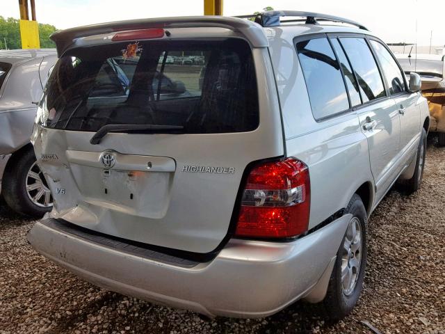 JTEGP21A340029880 - 2004 TOYOTA HIGHLANDER GRAY photo 4