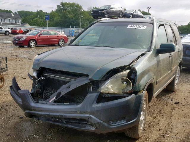 JHLRD78812C081092 - 2002 HONDA CR-V EX GREEN photo 2