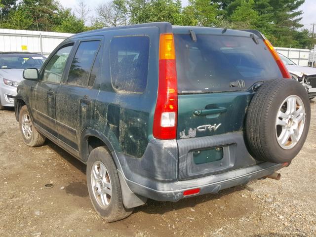 JHLRD78812C081092 - 2002 HONDA CR-V EX GREEN photo 3