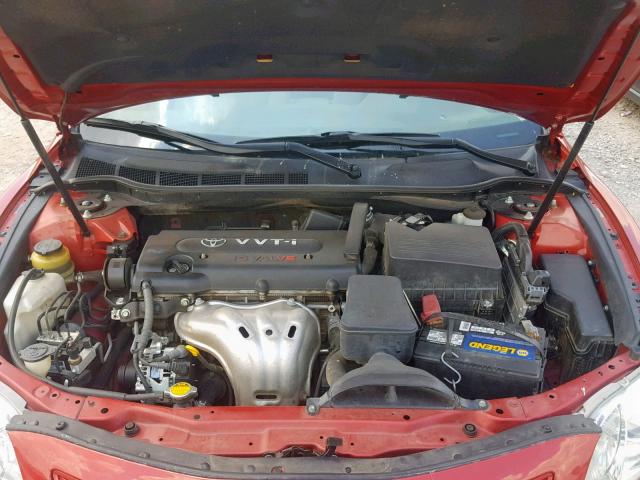 4T1BE46K57U010418 - 2007 TOYOTA CAMRY NEW RED photo 7