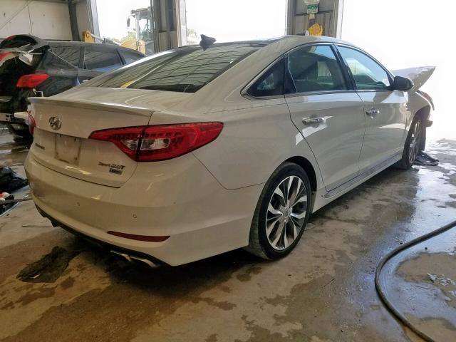 5NPE34AB3FH113280 - 2015 HYUNDAI SONATA SPO WHITE photo 4