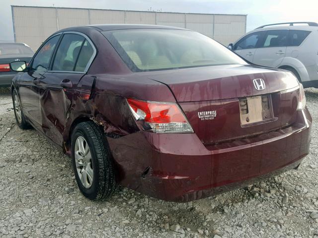 1HGCP2F49AA092401 - 2010 HONDA ACCORD LXP BURGUNDY photo 3