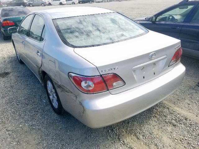 JTHBF30G725030283 - 2002 LEXUS ES 300 SILVER photo 3