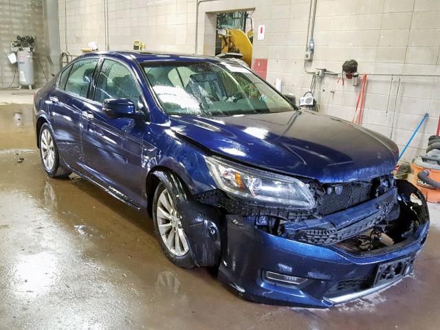 1HGCR3F84DA002790 - 2013 HONDA ACCORD EXL BLUE photo 1