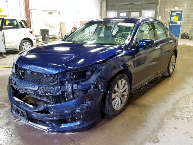 1HGCR3F84DA002790 - 2013 HONDA ACCORD EXL BLUE photo 2