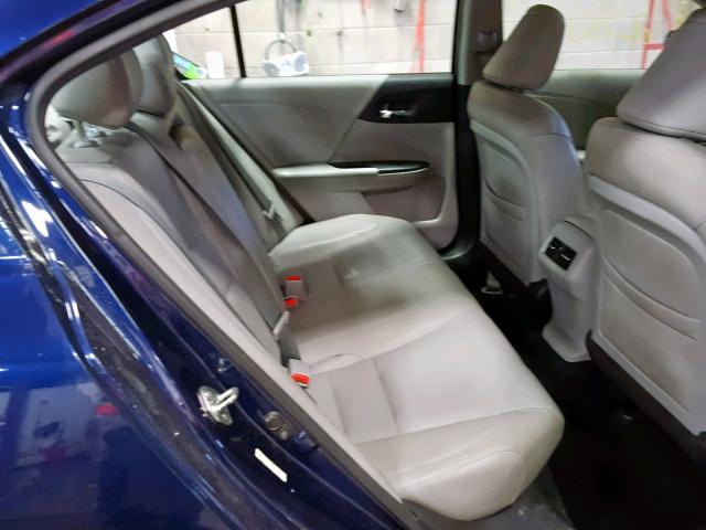 1HGCR3F84DA002790 - 2013 HONDA ACCORD EXL BLUE photo 6