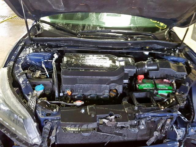 1HGCR3F84DA002790 - 2013 HONDA ACCORD EXL BLUE photo 7