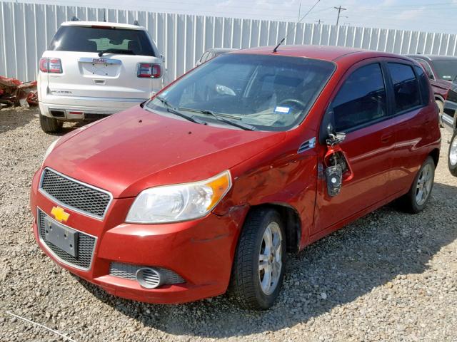 KL1TD6DE3BB211346 - 2011 CHEVROLET AVEO LS RED photo 2