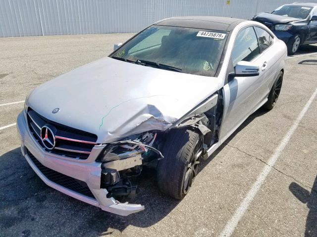 WDDGJ4HB9CF784890 - 2012 MERCEDES-BENZ C 250 SILVER photo 2