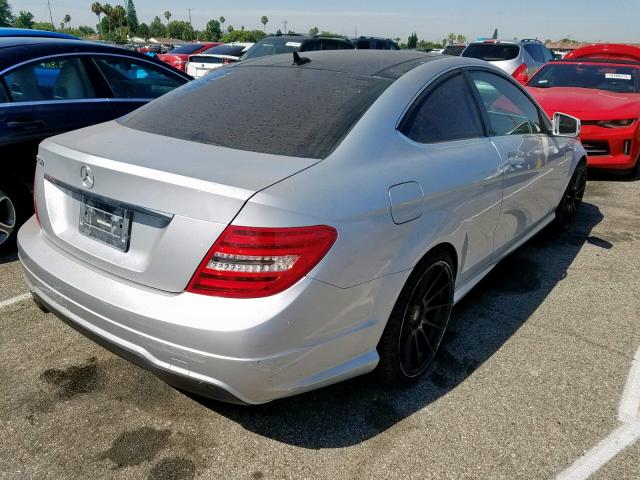 WDDGJ4HB9CF784890 - 2012 MERCEDES-BENZ C 250 SILVER photo 4