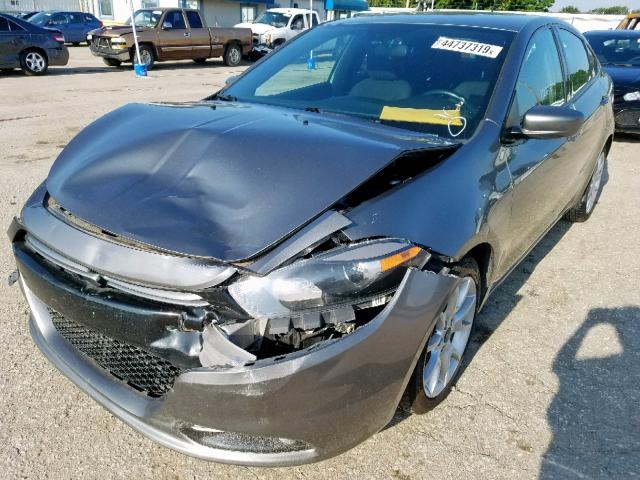 1C3CDFBA0DD268821 - 2013 DODGE DART SXT GRAY photo 2