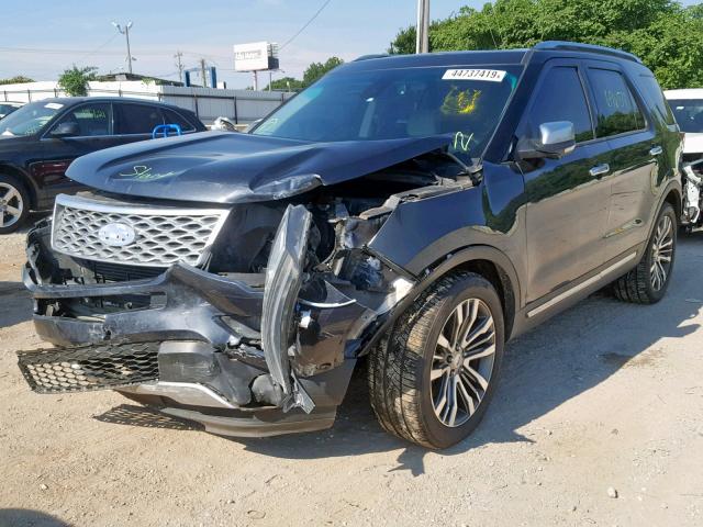 1FM5K8HT3HGB39552 - 2017 FORD EXPLORER P BLACK photo 2