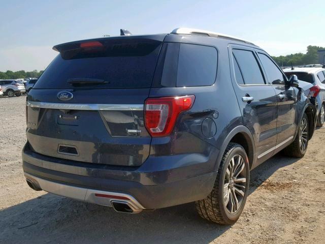 1FM5K8HT3HGB39552 - 2017 FORD EXPLORER P BLACK photo 4