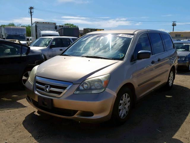 5FNRL38277B122260 - 2007 HONDA ODYSSEY LX BEIGE photo 2