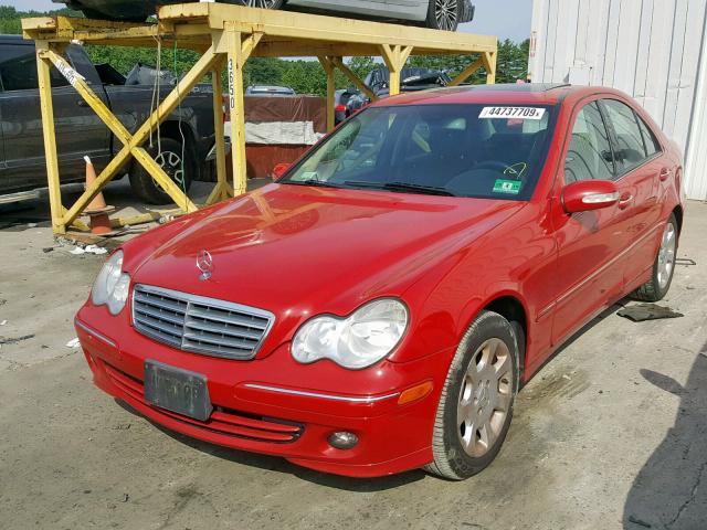 WDBRF92H46F771451 - 2006 MERCEDES-BENZ C 280 4MAT RED photo 2