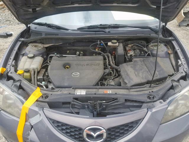 JM1BK32G981128404 - 2008 MAZDA 3 I GRAY photo 7