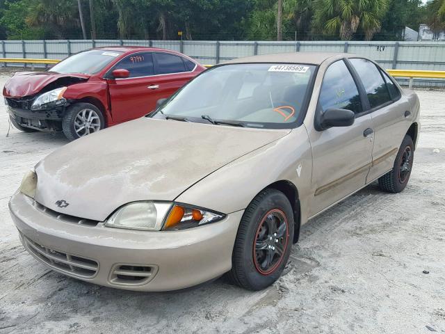 1G1JC524817319818 - 2001 CHEVROLET CAVALIER B GOLD photo 2