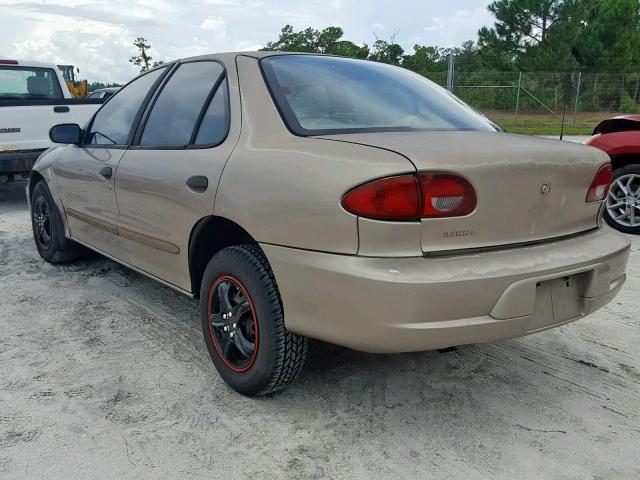 1G1JC524817319818 - 2001 CHEVROLET CAVALIER B GOLD photo 3