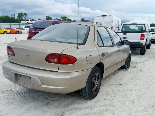 1G1JC524817319818 - 2001 CHEVROLET CAVALIER B GOLD photo 4