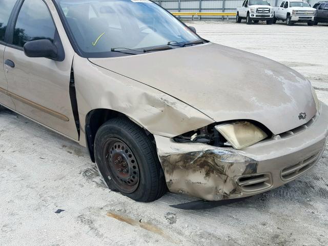 1G1JC524817319818 - 2001 CHEVROLET CAVALIER B GOLD photo 9