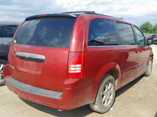 2A8HR54P38R776520 - 2008 CHRYSLER TOWN & COU MAROON photo 4