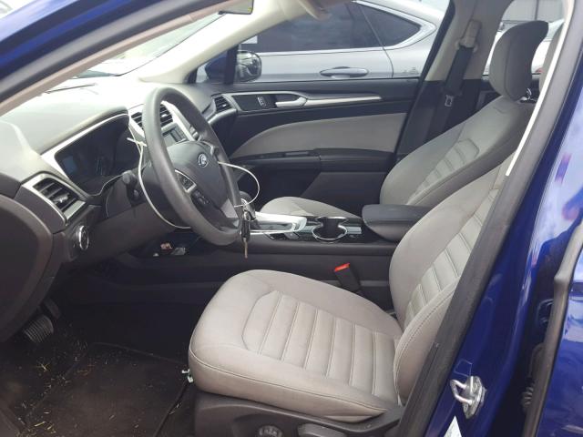 1FA6P0G71E5379311 - 2014 FORD FUSION S BLUE photo 5